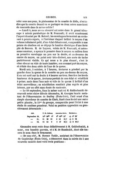 Le cosmos revue encyclopedique hebdomadaire des progres des sciences et de leurs applications aux arts et a l'industrie