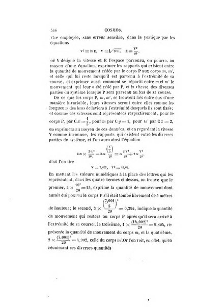 Le cosmos revue encyclopedique hebdomadaire des progres des sciences et de leurs applications aux arts et a l'industrie