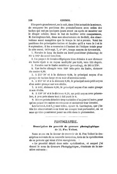 Le cosmos revue encyclopedique hebdomadaire des progres des sciences et de leurs applications aux arts et a l'industrie