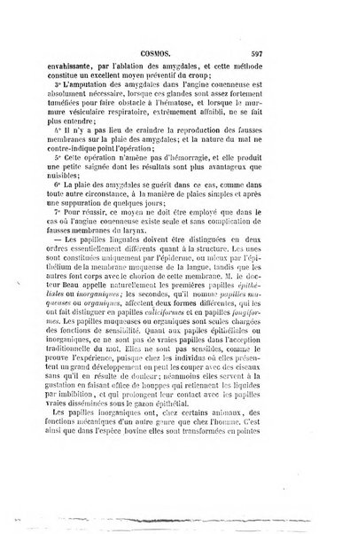 Le cosmos revue encyclopedique hebdomadaire des progres des sciences et de leurs applications aux arts et a l'industrie