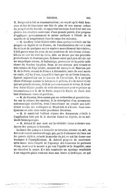 Le cosmos revue encyclopedique hebdomadaire des progres des sciences et de leurs applications aux arts et a l'industrie