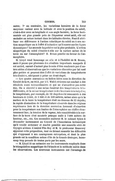 Le cosmos revue encyclopedique hebdomadaire des progres des sciences et de leurs applications aux arts et a l'industrie