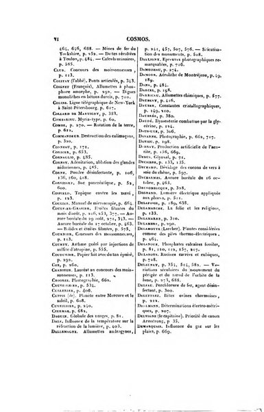 Le cosmos revue encyclopedique hebdomadaire des progres des sciences et de leurs applications aux arts et a l'industrie