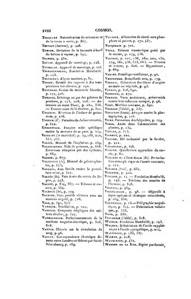 Le cosmos revue encyclopedique hebdomadaire des progres des sciences et de leurs applications aux arts et a l'industrie