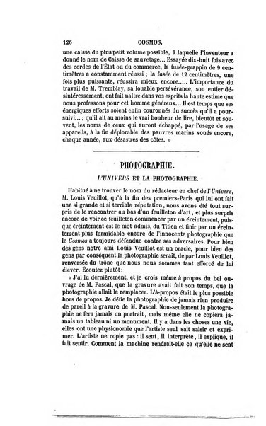 Le cosmos revue encyclopedique hebdomadaire des progres des sciences et de leurs applications aux arts et a l'industrie