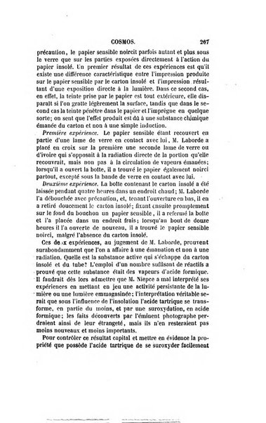 Le cosmos revue encyclopedique hebdomadaire des progres des sciences et de leurs applications aux arts et a l'industrie