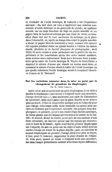 Le cosmos revue encyclopedique hebdomadaire des progres des sciences et de leurs applications aux arts et a l'industrie