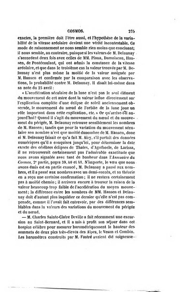 Le cosmos revue encyclopedique hebdomadaire des progres des sciences et de leurs applications aux arts et a l'industrie