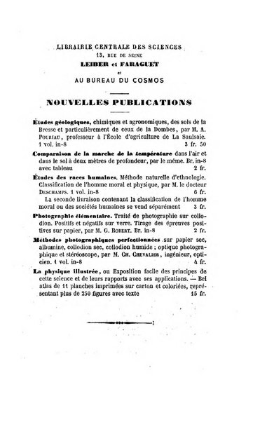 Le cosmos revue encyclopedique hebdomadaire des progres des sciences et de leurs applications aux arts et a l'industrie