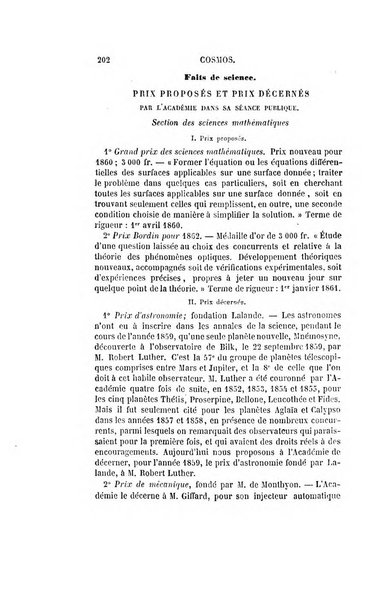 Le cosmos revue encyclopedique hebdomadaire des progres des sciences et de leurs applications aux arts et a l'industrie