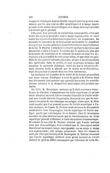 Le cosmos revue encyclopedique hebdomadaire des progres des sciences et de leurs applications aux arts et a l'industrie