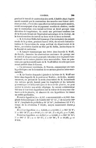 Le cosmos revue encyclopedique hebdomadaire des progres des sciences et de leurs applications aux arts et a l'industrie