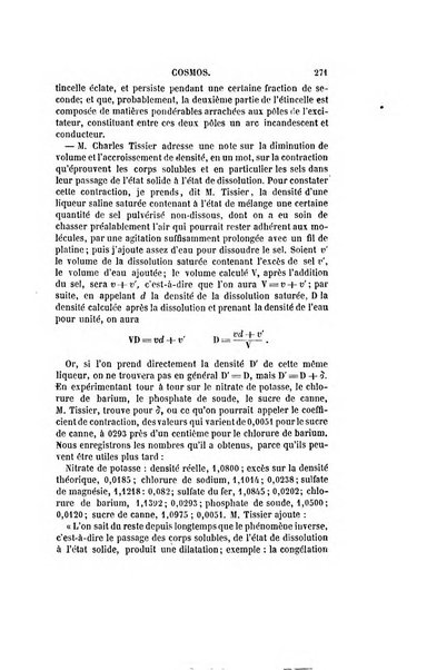 Le cosmos revue encyclopedique hebdomadaire des progres des sciences et de leurs applications aux arts et a l'industrie