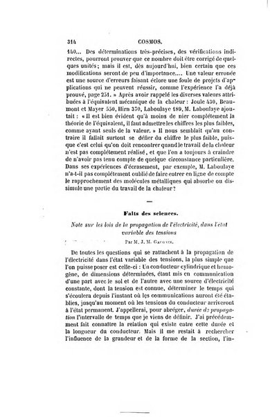 Le cosmos revue encyclopedique hebdomadaire des progres des sciences et de leurs applications aux arts et a l'industrie