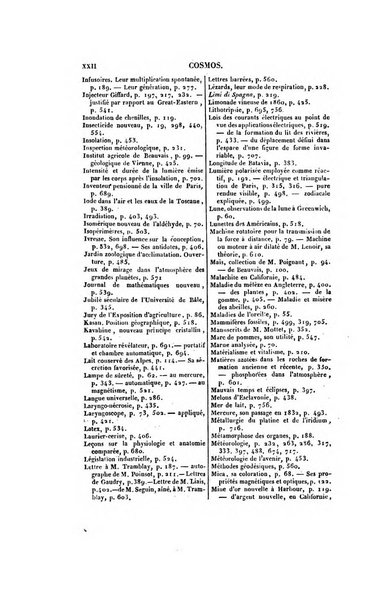 Le cosmos revue encyclopedique hebdomadaire des progres des sciences et de leurs applications aux arts et a l'industrie