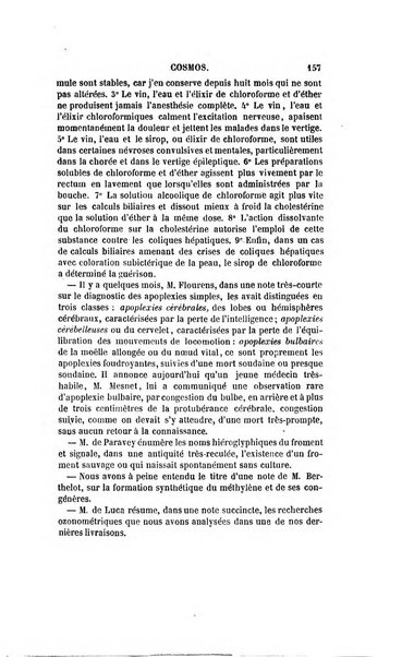 Le cosmos revue encyclopedique hebdomadaire des progres des sciences et de leurs applications aux arts et a l'industrie