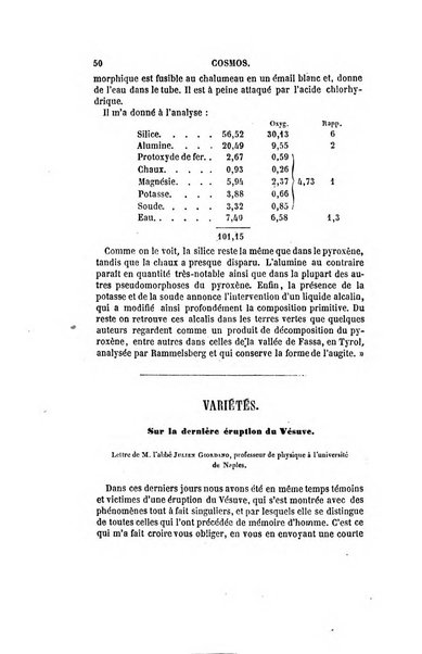 Le cosmos revue encyclopedique hebdomadaire des progres des sciences et de leurs applications aux arts et a l'industrie