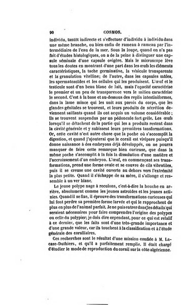 Le cosmos revue encyclopedique hebdomadaire des progres des sciences et de leurs applications aux arts et a l'industrie