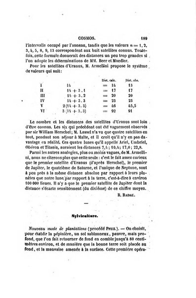 Le cosmos revue encyclopedique hebdomadaire des progres des sciences et de leurs applications aux arts et a l'industrie