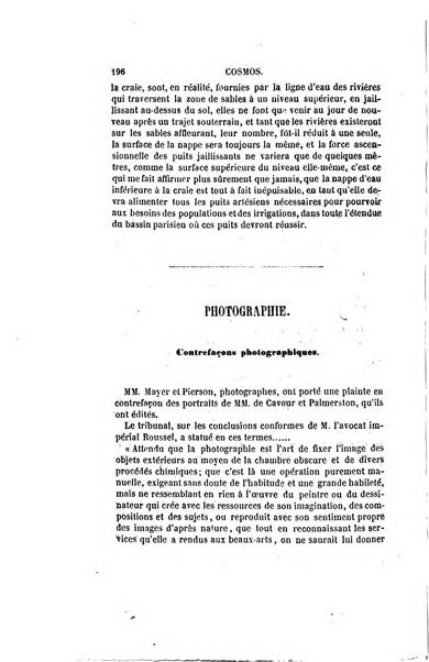 Le cosmos revue encyclopedique hebdomadaire des progres des sciences et de leurs applications aux arts et a l'industrie