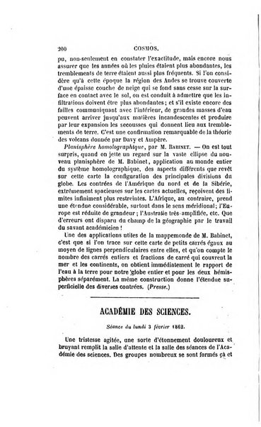 Le cosmos revue encyclopedique hebdomadaire des progres des sciences et de leurs applications aux arts et a l'industrie