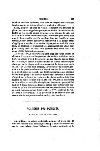 Le cosmos revue encyclopedique hebdomadaire des progres des sciences et de leurs applications aux arts et a l'industrie