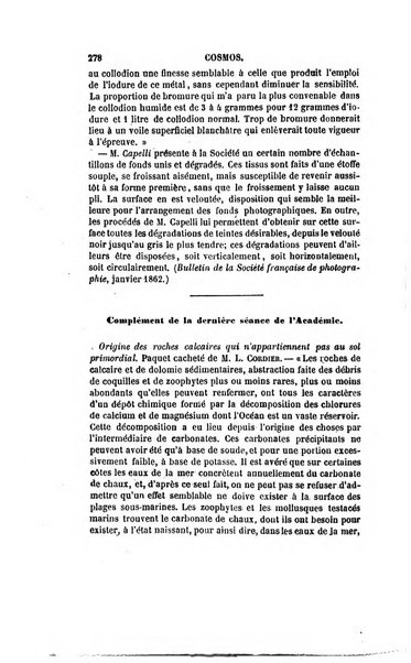 Le cosmos revue encyclopedique hebdomadaire des progres des sciences et de leurs applications aux arts et a l'industrie