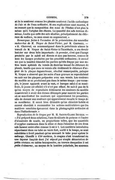 Le cosmos revue encyclopedique hebdomadaire des progres des sciences et de leurs applications aux arts et a l'industrie