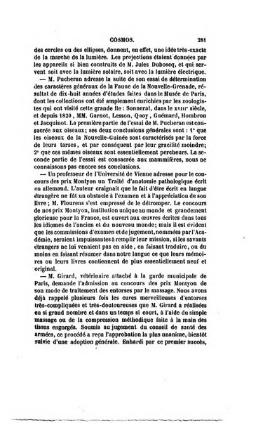 Le cosmos revue encyclopedique hebdomadaire des progres des sciences et de leurs applications aux arts et a l'industrie