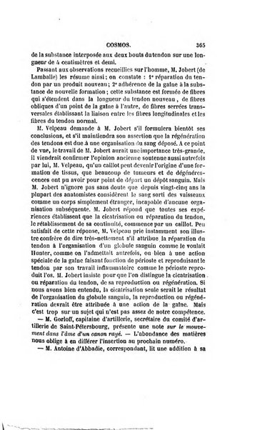 Le cosmos revue encyclopedique hebdomadaire des progres des sciences et de leurs applications aux arts et a l'industrie