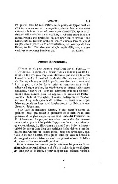 Le cosmos revue encyclopedique hebdomadaire des progres des sciences et de leurs applications aux arts et a l'industrie