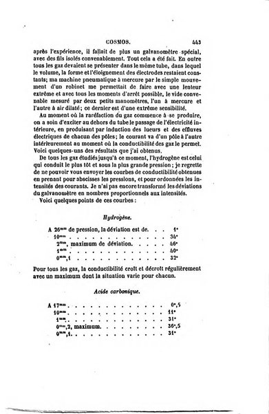 Le cosmos revue encyclopedique hebdomadaire des progres des sciences et de leurs applications aux arts et a l'industrie