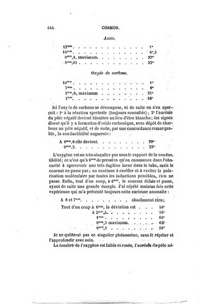 Le cosmos revue encyclopedique hebdomadaire des progres des sciences et de leurs applications aux arts et a l'industrie