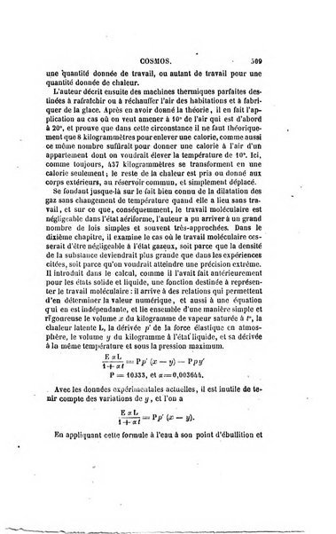 Le cosmos revue encyclopedique hebdomadaire des progres des sciences et de leurs applications aux arts et a l'industrie