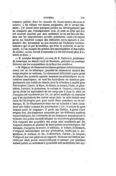 Le cosmos revue encyclopedique hebdomadaire des progres des sciences et de leurs applications aux arts et a l'industrie