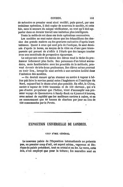 Le cosmos revue encyclopedique hebdomadaire des progres des sciences et de leurs applications aux arts et a l'industrie