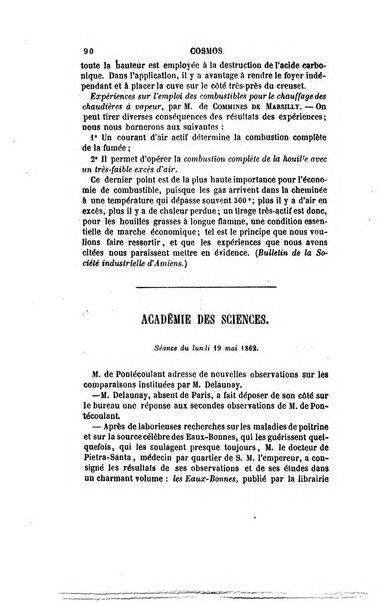 Le cosmos revue encyclopedique hebdomadaire des progres des sciences et de leurs applications aux arts et a l'industrie