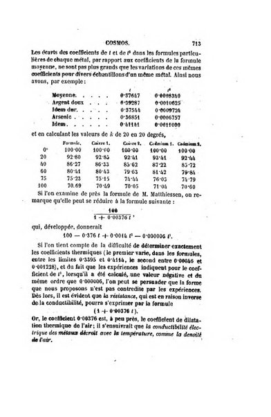 Le cosmos revue encyclopedique hebdomadaire des progres des sciences et de leurs applications aux arts et a l'industrie