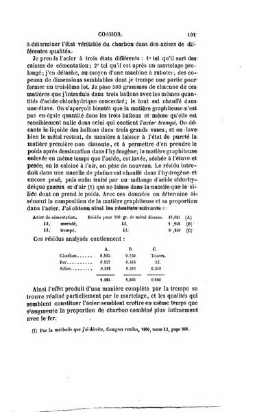 Le cosmos revue encyclopedique hebdomadaire des progres des sciences et de leurs applications aux arts et a l'industrie