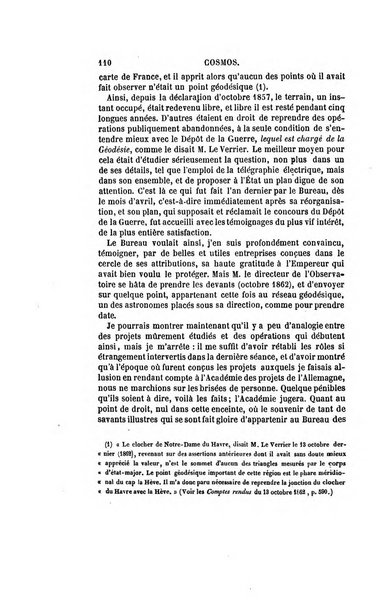 Le cosmos revue encyclopedique hebdomadaire des progres des sciences et de leurs applications aux arts et a l'industrie