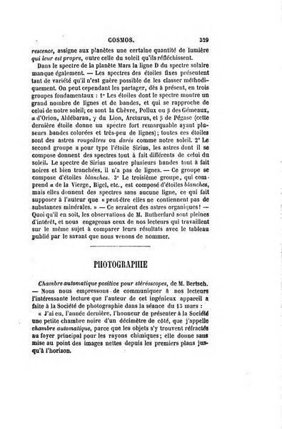 Le cosmos revue encyclopedique hebdomadaire des progres des sciences et de leurs applications aux arts et a l'industrie