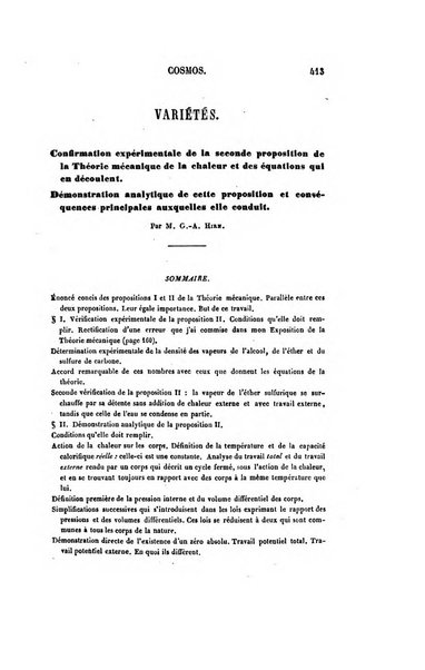 Le cosmos revue encyclopedique hebdomadaire des progres des sciences et de leurs applications aux arts et a l'industrie