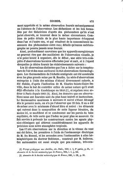 Le cosmos revue encyclopedique hebdomadaire des progres des sciences et de leurs applications aux arts et a l'industrie