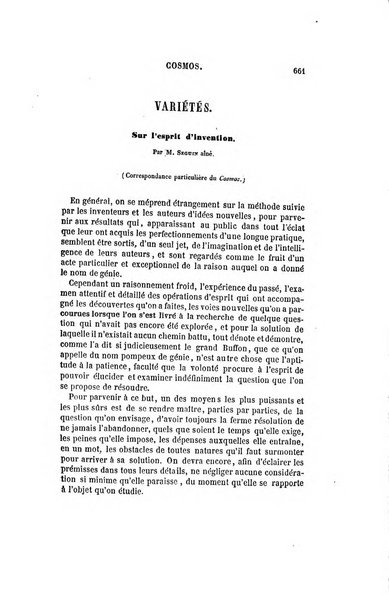 Le cosmos revue encyclopedique hebdomadaire des progres des sciences et de leurs applications aux arts et a l'industrie