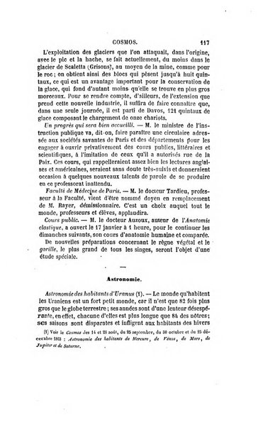 Le cosmos revue encyclopedique hebdomadaire des progres des sciences et de leurs applications aux arts et a l'industrie