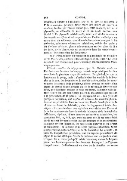 Le cosmos revue encyclopedique hebdomadaire des progres des sciences et de leurs applications aux arts et a l'industrie