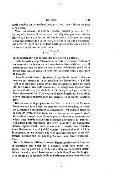 Le cosmos revue encyclopedique hebdomadaire des progres des sciences et de leurs applications aux arts et a l'industrie