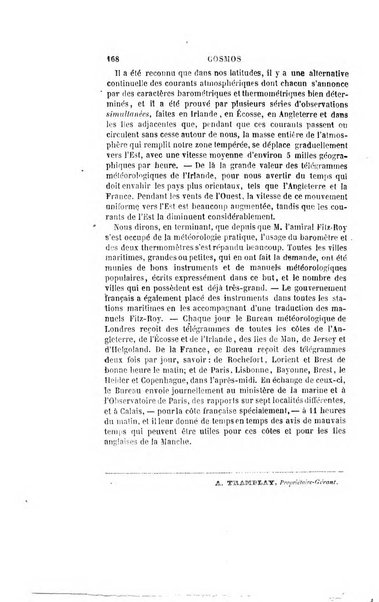 Le cosmos revue encyclopedique hebdomadaire des progres des sciences et de leurs applications aux arts et a l'industrie