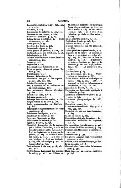 Le cosmos revue encyclopedique hebdomadaire des progres des sciences et de leurs applications aux arts et a l'industrie