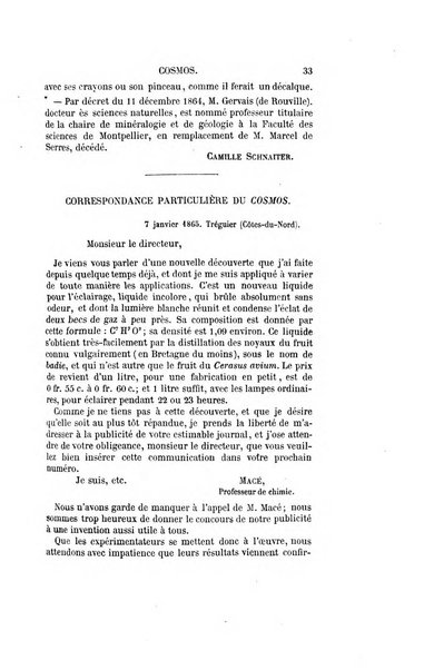 Le cosmos revue encyclopedique hebdomadaire des progres des sciences et de leurs applications aux arts et a l'industrie